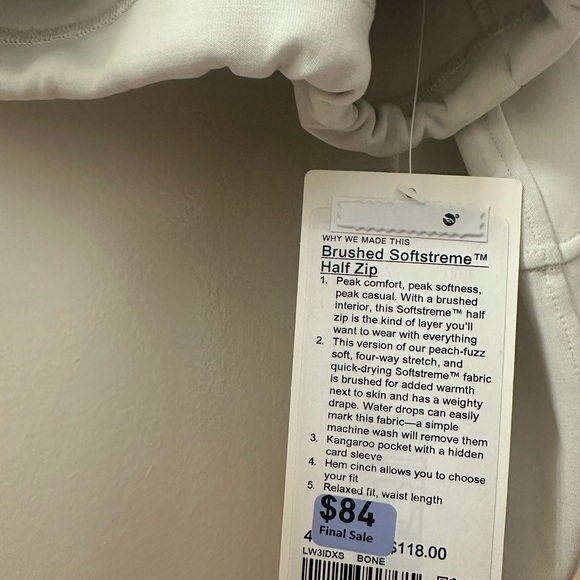 NWT Lululemon brushed softstream half zip size 4 - Picture 6 of 7